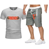 Vlone T Shirts & Shorts 2 Piece Set Summer Trendy Shorts Men'S Casual