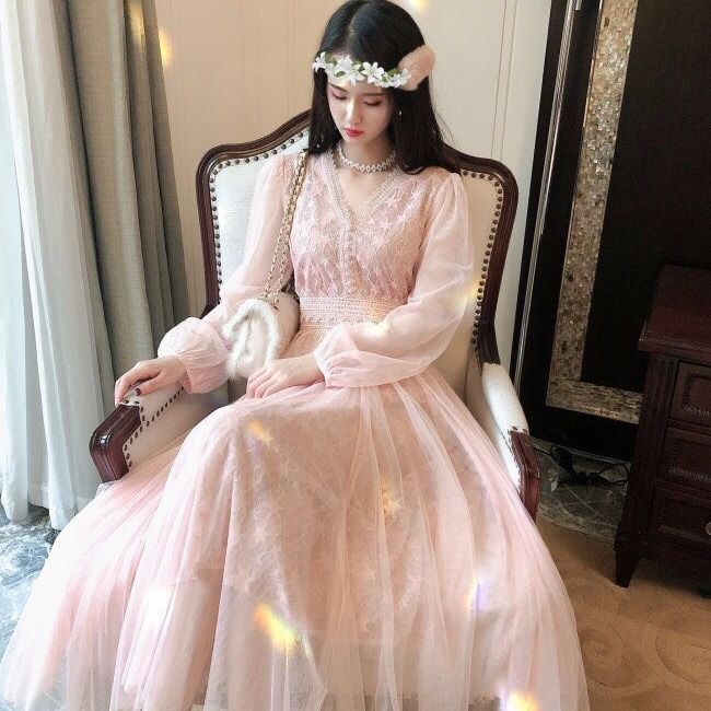 Betty Draper Valentine's Day Dress Women's Spring Bottoming Dress