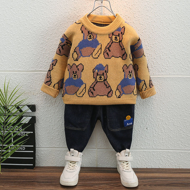 Toddler Boys Sweater Boys' Sweater Spring Autumn Knitwear Autumn