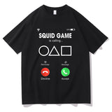 Squid Game Costume T-shirt Loose Men's and Women's Short Sleeve T-shirt