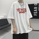 Men T-Shirts Letter Loose Half Sleeve