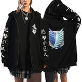 Anime Hoddies Anime Attack on Titan Zipper Sweater Leisure Sports Sweater Coat