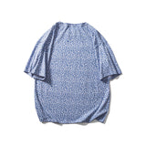 Men T Shitrs Full Printed Leopard Print Round Neck