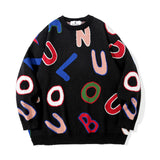 Men Sweater Letter Jacquard Sweater Men's round Neck Sweater Autumn