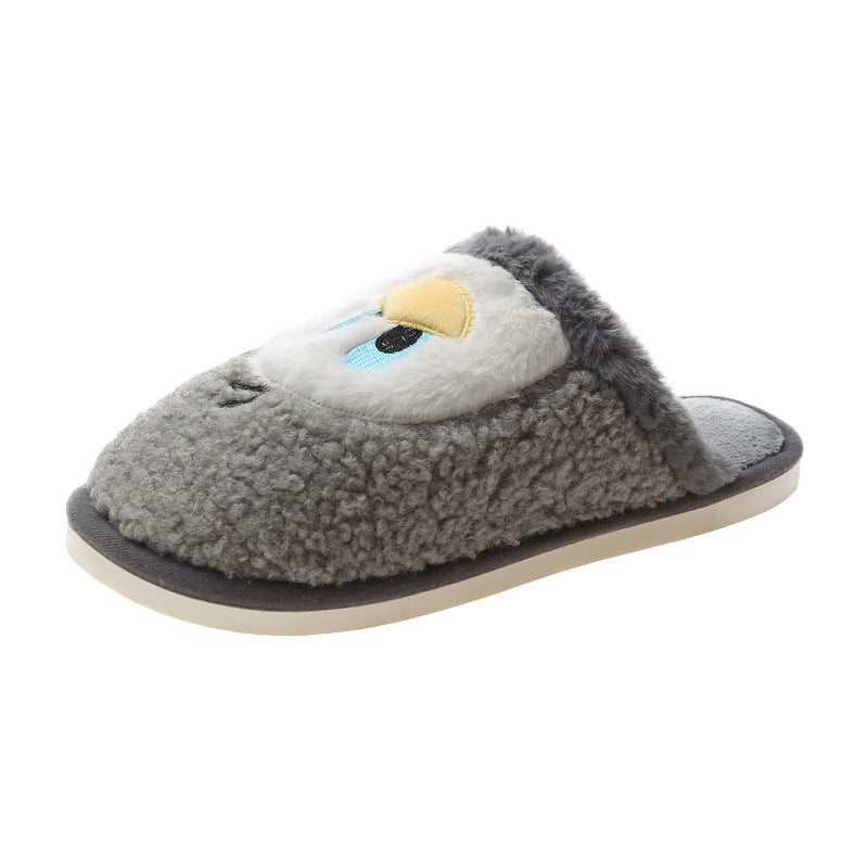 Cotton Slides Cotton Slippers Female Bow Couple Household Indoor Warm Home Fluffy Slippers
