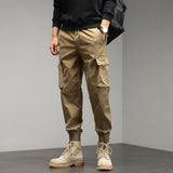 Cuffed Cargo Pants Men's Overalls Trendy Outdoor Men's Pants Width
