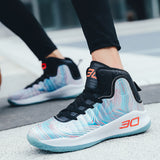 Men Basketball Shoeses Men's High-Top Sneakers Summer Breathable Combat Sneakers