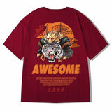 Men T-Shirts Loose Printed Half Sleeve