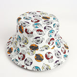 Bucket Hat Fishing Cap Cotton Print Fisherman Hat Cat and Mouse Cartoon Printed Sun Hat