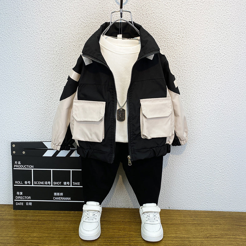 Toddler Boys Jackets Boys' Coat Spring Versatile Trench Coat