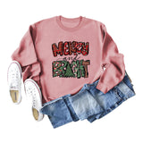 Merry and Bright Sweatshirts Women Autumn and Winter Long-Sleeved Shirt