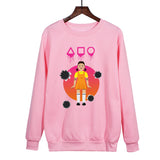 Squid Game Costume Loose Long Sleeve Crew Neck Sweater Women