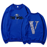 Vlone Sweatshirts Round Neck Sweater Printed Men'S And Women'S Loose