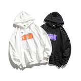 Man Fall Outfis Costume Vintage Autumn New Japanese Style Simple Letter Printed Casual Hooded Sweater Couple Hip Hop Pullover Top