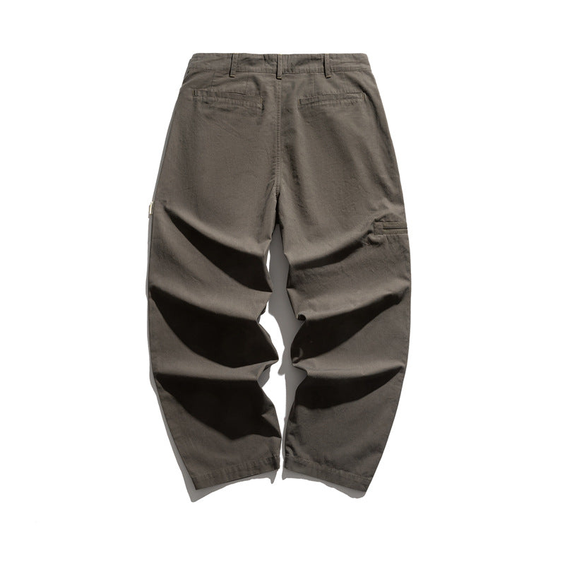 Man Fall Outfis Autumn Wide-Leg Overalls Men's Loose Straight Casual Simple Solid Color Trousers