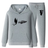 Vlone Hoodie & Pants 2 Piece Set Hooded Suits Men'S Casual