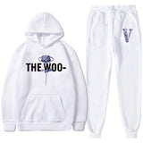 Vlone Hoodie & Pants 2 Piece Printed Men'S And Women'S Loose Hooded Sweater