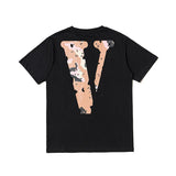 Vlone Short Sleeve Plus Size Retro Sports Popular Men'S And Women'S Cotton Tshirt