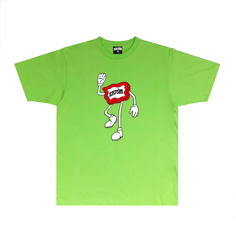 Ice Cream Running Dog T Shirt Loose Printed Audio Rap T-shirt