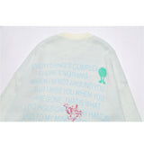 Men Sweater Letter Brocade Sweater Men's Trendy Pullover