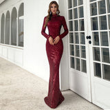 Skin Tight Long Dresses Long Sleeve Dress Fishtail