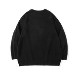 Men Sweater Cartoon Fun Spoof Brocade Sweater Men's Loose round Neck Sweater