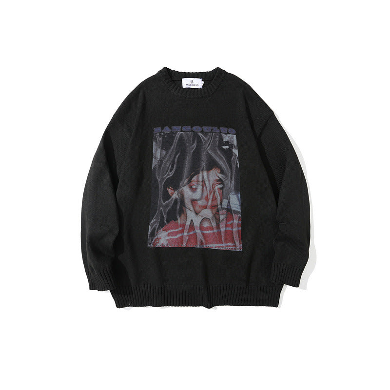 Man Fall Outfits Loose Couple Sweater Sweater for Men and Women