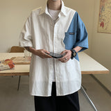 Men Jackets Workwear Thin Loose 3/4 Sleeve