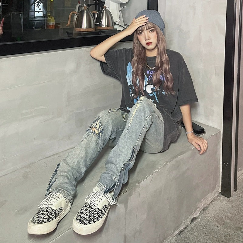 Nirvana T Shirt Nirvana Retro Distressed Couple Loose