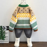 Toddler Boys Sweater Boys' Handsome Sweater Spring and Autumn Sweater Sweater
