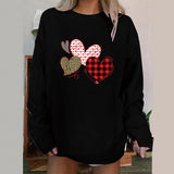 Valentine's Day T Shirts Couples Heart Printing Women's Shirt off-Shoulder Long Sleeve