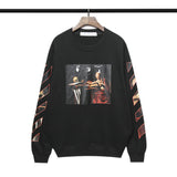 Off White Sweatshirts Off Crew Neck Pullover Sweatshirt Ow Terry Coat