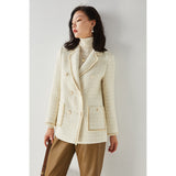 Gloria Vanderbilt Lapel Large Patch Pocket Small Suit Short Jacket