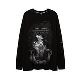 Man Fall Outfits Vintage Graffiti Printing Long Sleeve T-shirt Men and Women Autumn Sweater