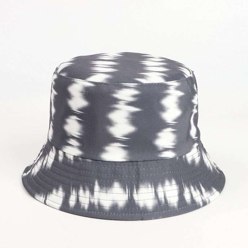 Bucket Hat Fishing Cap Cotton Print Fisherman Hat Men's Spring and Summer Rainbow Color Personalized Printing