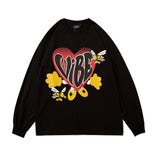 Man Fall Outfits Printed Long-Sleeved T-shirt Men Loose-Fitting Casual round-Neck