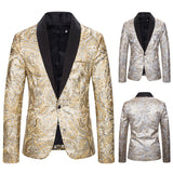 Men Prom Outfits Sequined Performance Dress Suit Nightclub