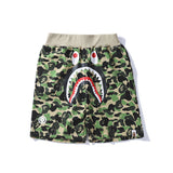 Bathing Ape Shorts Shark Head Camouflage Bottom Pattern Casual Shorts Men's and Women's Fashion Lace Shorts