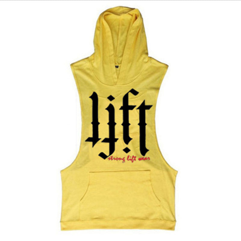 Wifebeater Shirt Hooded Sports Waistcoat Loose