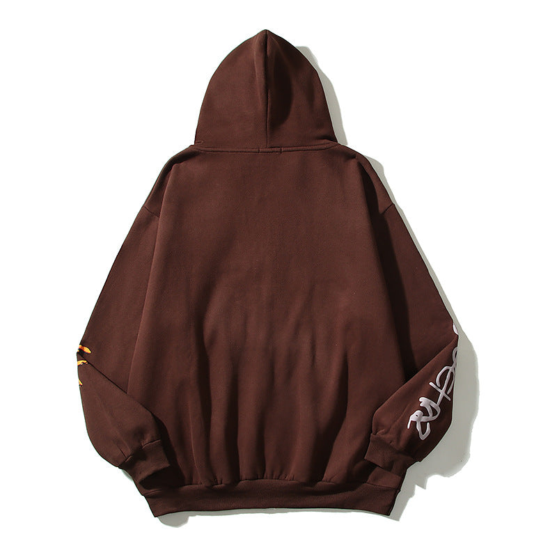 Cardigan Baseball Jacket Autumn and Winter TS Dog Zip Hoodei Puppy Puff Print Cardigan Velvet Hooded Sweater