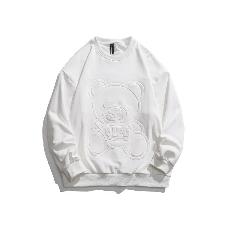 Crew Neck Sweatshirts Men's Autumn Sweater Loose Solid Color Top Men