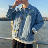Men Denim Jackets Men's Spring and Autumn Loose Fashion