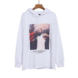 Vlone Hoodie Big V Men'S And Women'S Street Style Loose Hooded Sweater