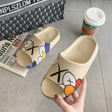 Mens Slide Slippers Men'S Slippers One-Word Sandals Home Shoes