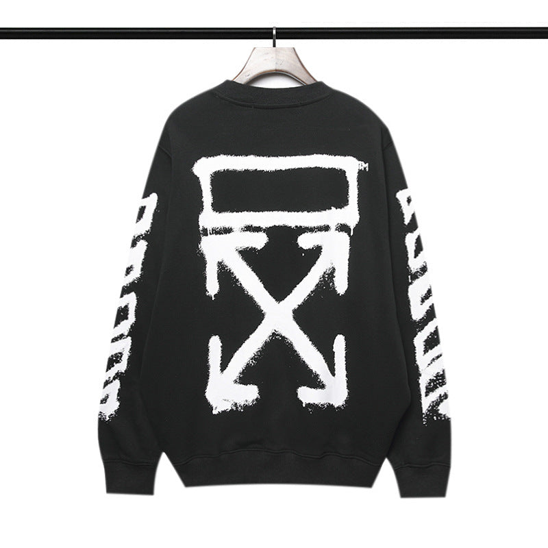 Off White Sweatshirts Autumn And Winter Round Neck Pullover Bottoming Shirt Loose Sweater