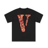 Vlone T Shirt Printed T-Shirt High Street Men And Women Loose Couple Short Sleeve T-Shirt