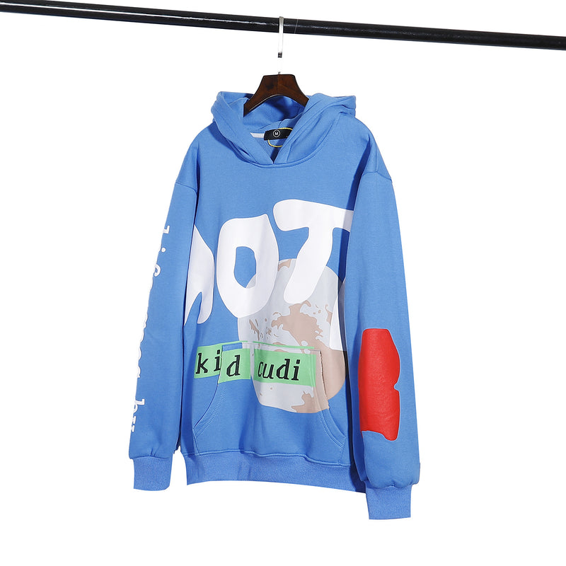 Kanye West Sunday Service Hoodie Big Talker Loose Moon Man Foaming Printed Hoodie