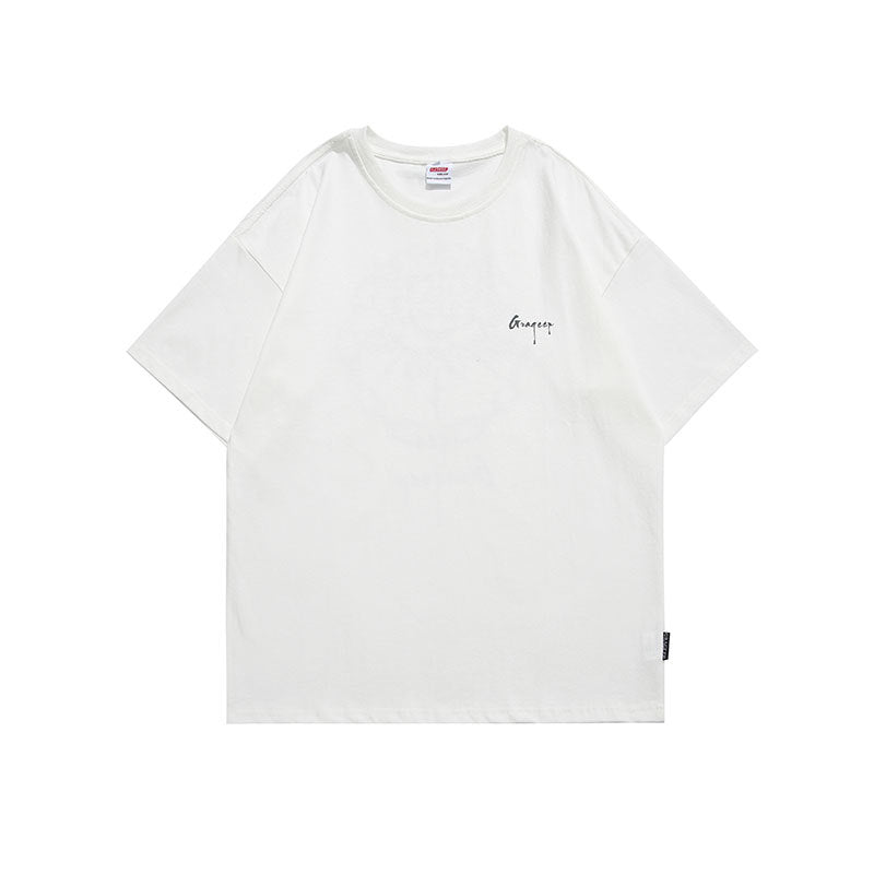 Men T Shitrs Flowers Print Printing