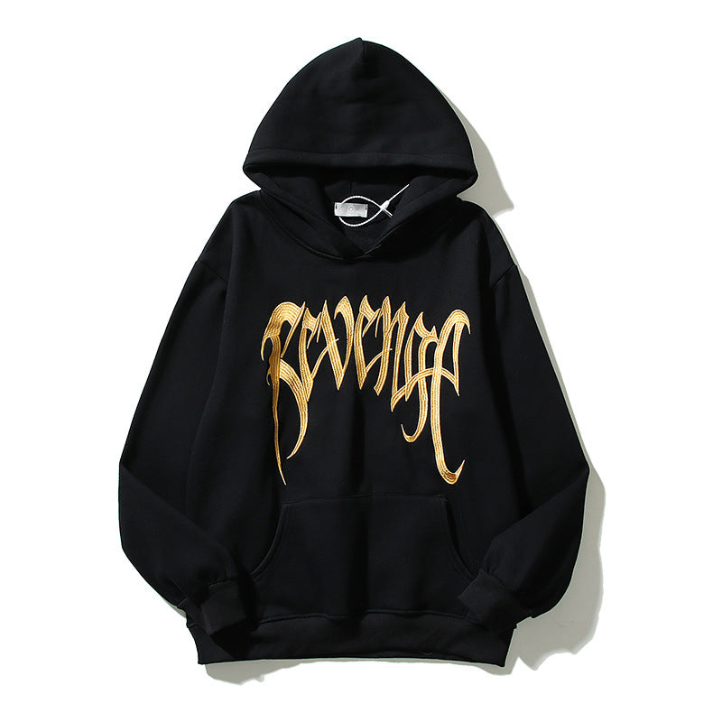 Kanye West Sunday Service Hoodie Autumn And Winter Embroidery L Couple Loose-Fitting Hoodie Fleece Lined