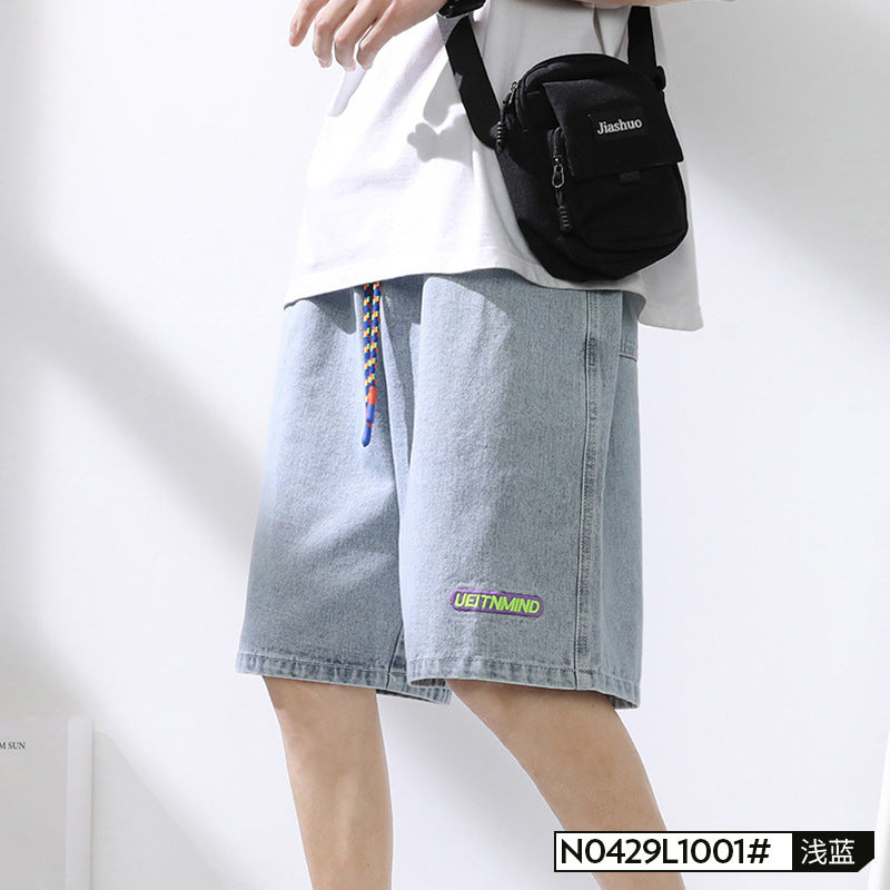 Men Denim Shorts Men's Jeans Shorts Casual Summer Thin Loose